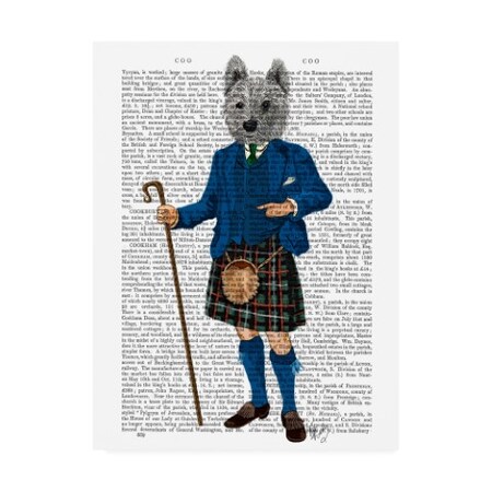 Trademark Fine Art Fab Funky 'West Highland Terrier In Kilt' Canvas Art, 14x19 WAG12272-C1419GG